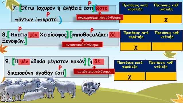10. Ἤλέγε τι σιγῆςκρεῖττονἤσιγήν ἔχε. 
11. Εἰἄλλωςγιγνώσκεις, δίδασκε. 
12. Ἡγῆπάντα φύει τε καίτρέφει.  