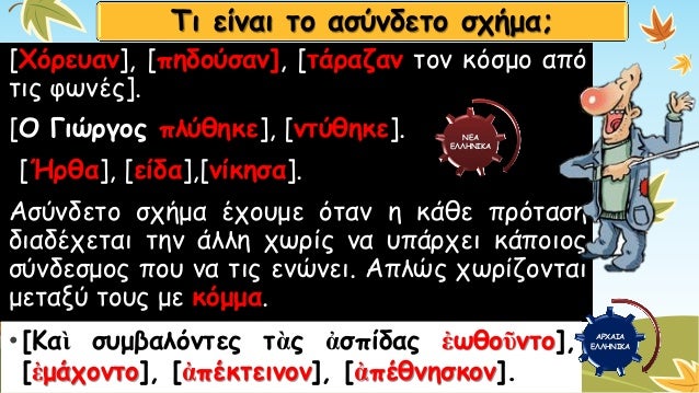 Τι είναι το ασύνδετο σχήμα; 
[Χόρευαν],[πηδούσαν],[τάραζαντονκόσμοαπότιςφωνές]. 
[ΟΓιώργοςπλύθηκε],[ντύθηκε]. 
[[Ήρθα],[εί...