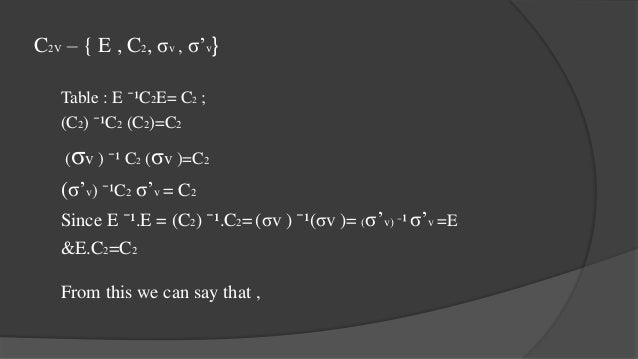 Group Thoery And Character Table