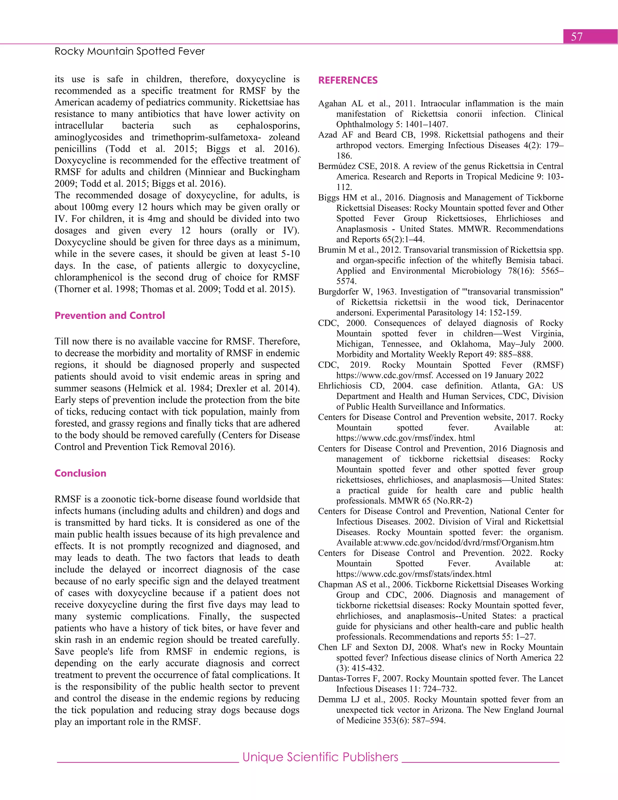 Rocky Mountain Spotted Fever | PDF