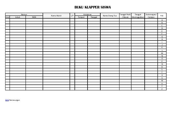 Cara Pengisian Buku Klaper Siswa Hammer Books
