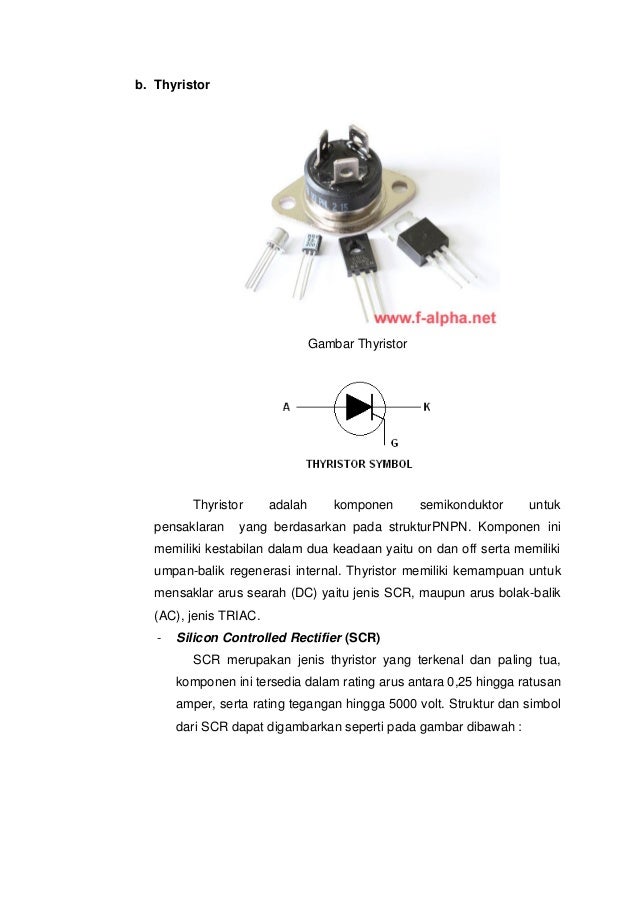  Komponen  Komponen Elektronika Daya 