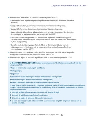 Ess Forme Loi ESS : un livret actualisé pour tout comprendre ! | PDF