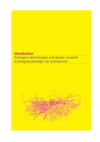 Emergent Technologies And Design Towards A Biological Paradigm For ...