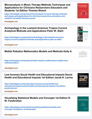 Social Networks and Health Models Methods and Applications 1st Edition ...