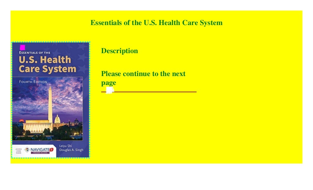 Essentials of us healthcare system