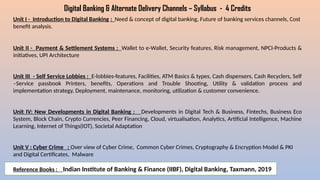 Digital Banking and Alternative Delivery Channels | PPTX
