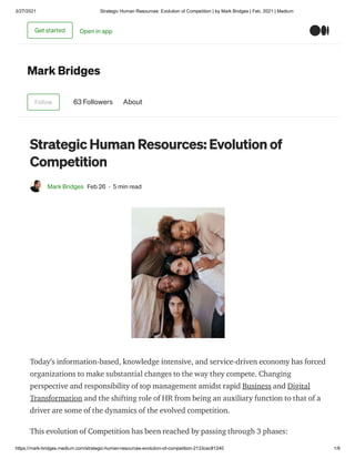 [Whitepaper] Strategic Human Resources: Evolution of Competition