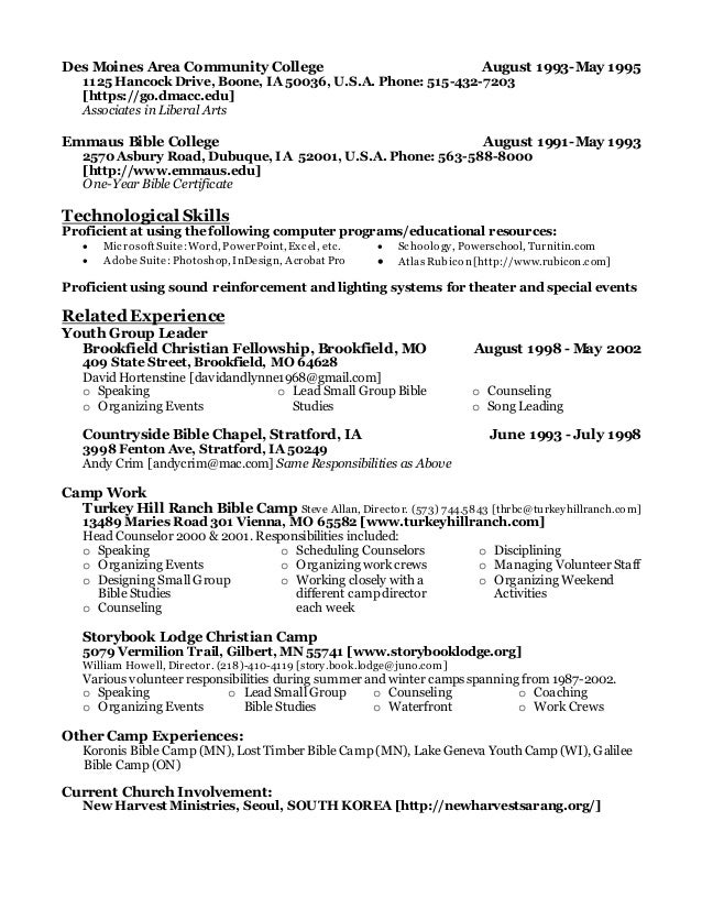 Dmacc resume