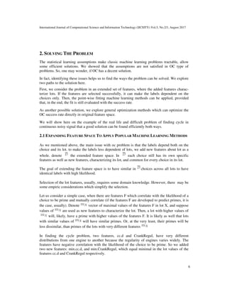 Optimal Choice : New Machine Learning Problem and Its Solution | PDF