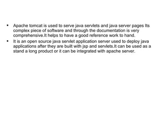 TOMCAT WEB SERVER TECHNICAL BY SAIKIRAN PANJALA | PPT