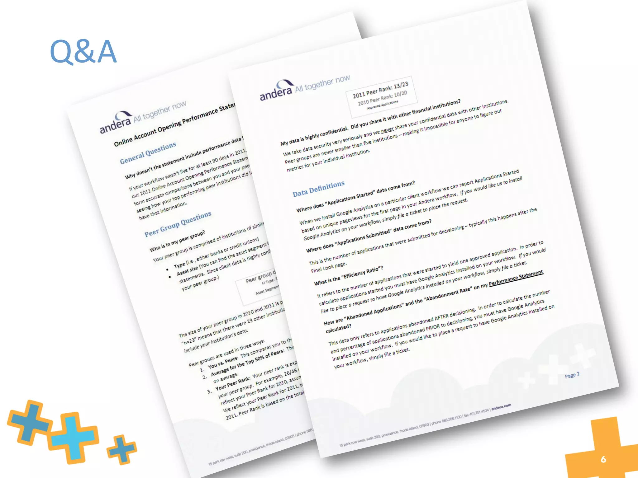 Andera Performance Statements - Driving New Account Origination Success Andera Performance Statements - Driving New Account Origination Success