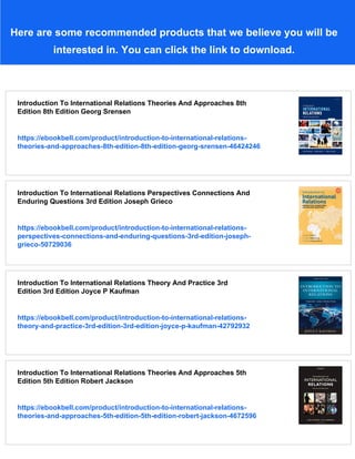Introduction To International Relations Michael Cox | PDF
