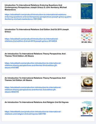 Introduction To International Relations Michael Cox | PDF