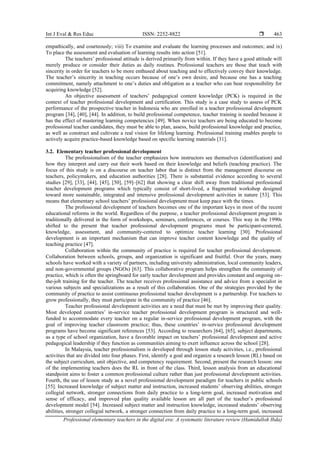 Professional elementary teachers in the digital era: A systematic ...