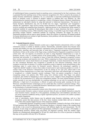 Survey on 3D biometric traits for human identification | PDF