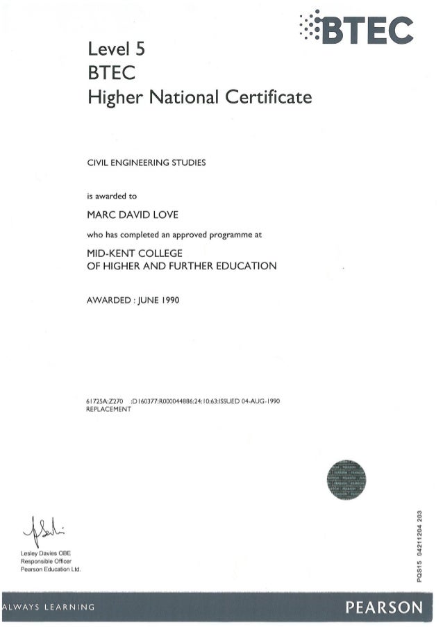 HNC Civil Engineering