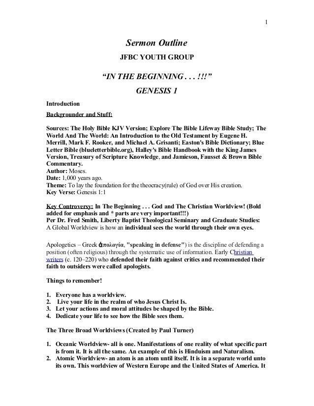 sermon outline template