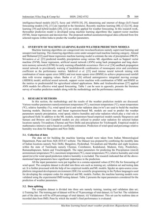 Machine learning based smart weather prediction | PDF