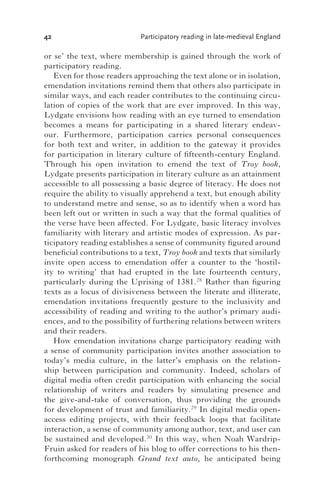 Reader Participation Participatory Reading In Latemedieval England Heather Blatt | PDF