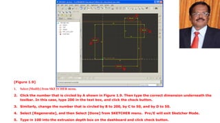 Step by step Process of creating components using Pro E | PPTX