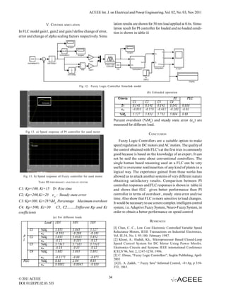 Speed Conrol of Separately Excited dc Motor using Fuzzy Technique | PDF