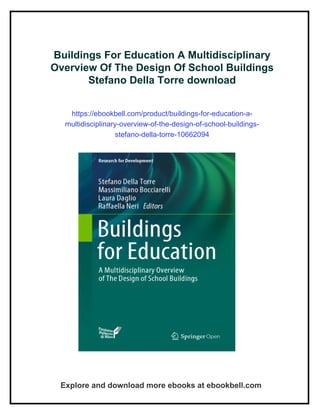 Buildings For Education A Multidisciplinary Overview Of The Design Of ...