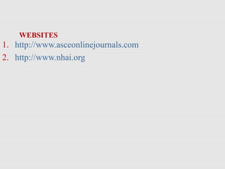 WEBSITES
1. http://www.asceonlinejournals.com
2. http://www.nhai.org
 