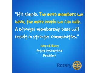 ReThinking Membership - Telling The Rotary Story