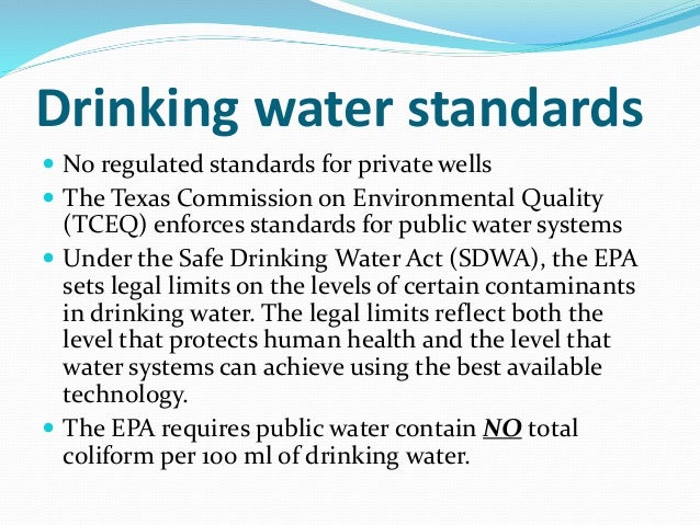 Epa Safe Drinking Water Limits Epa Safe Drinking Water Limits