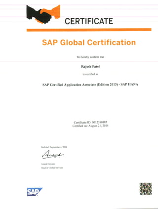 SAP Certifications ALL
