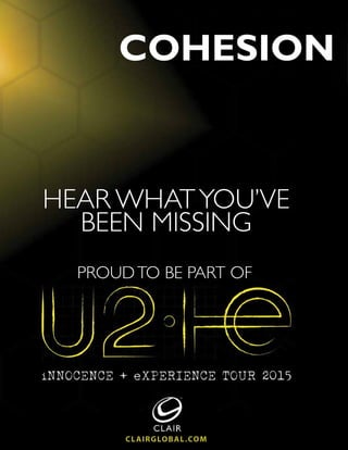 12 mobile production monthly
䌀䰀䄀䤀刀䜀䰀伀䈀䄀䰀⸀䌀伀䴀
䌀伀䠀䔀匀䤀伀一
䠀䔀䄀刀 圀䠀䄀吀 夀伀唀ᤠ嘀䔀
䈀䔀䔀一 䴀䤀匀匀䤀一䜀
倀刀伀唀䐀 吀伀 䈀䔀 倀䄀刀吀 伀䘀 
 