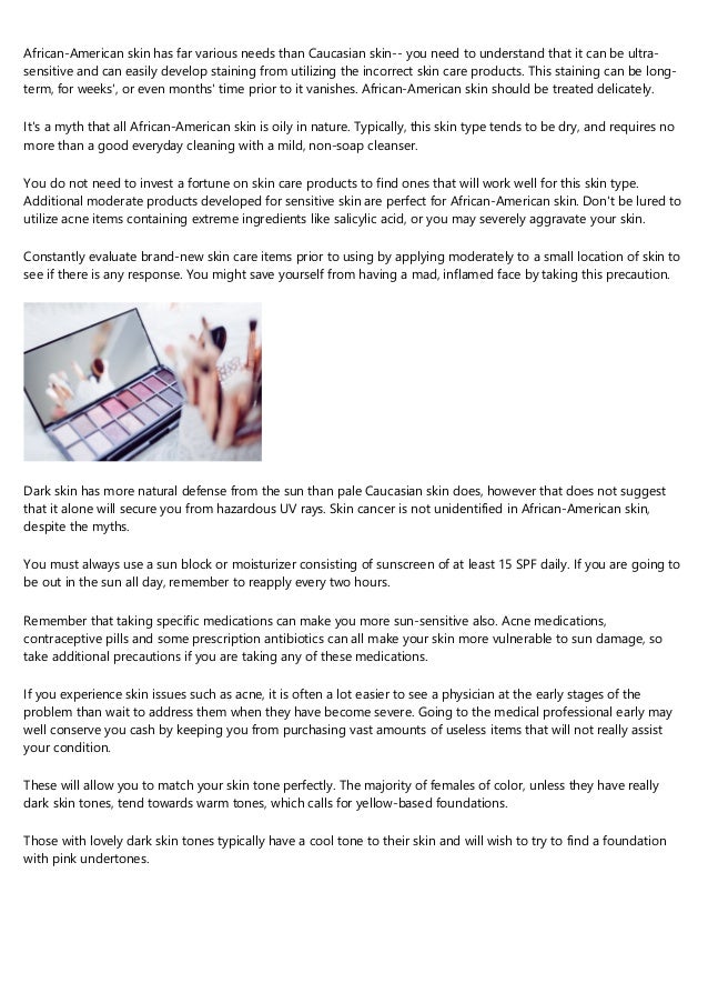 natural skin care products for african american skin