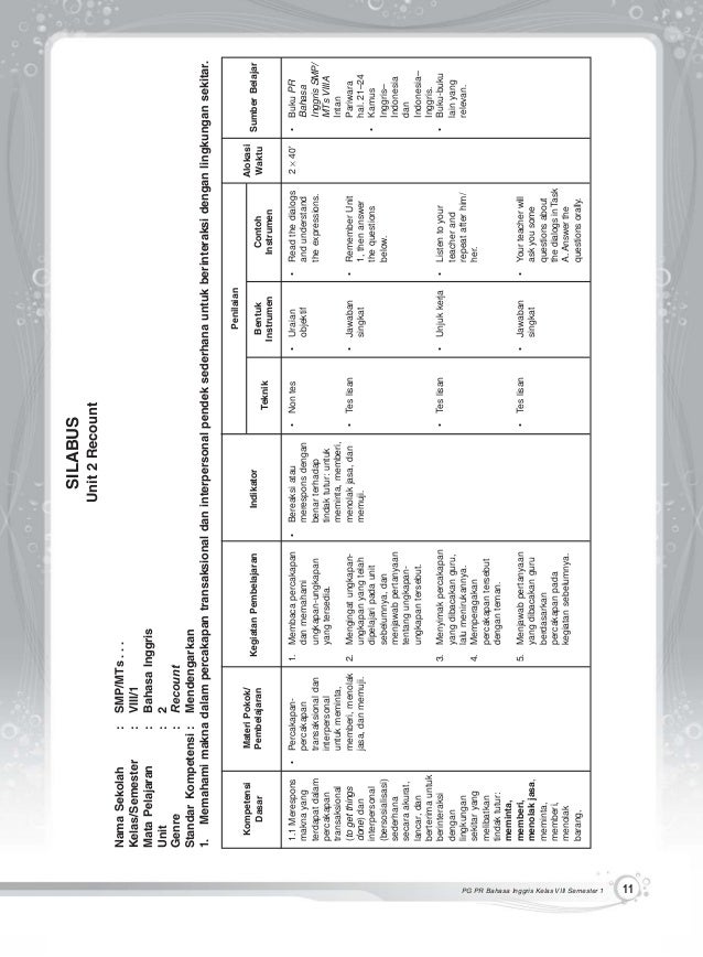 53532772 evaluasi-bahasa-inggris-kelas-viii-semester-1