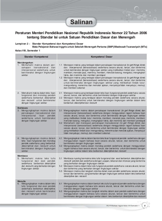 53532772 evaluasi-bahasa-inggris-kelas-viii-semester-1