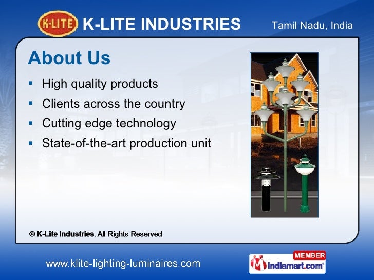 INDOOR LIGHTING by KLite Industries Chennai