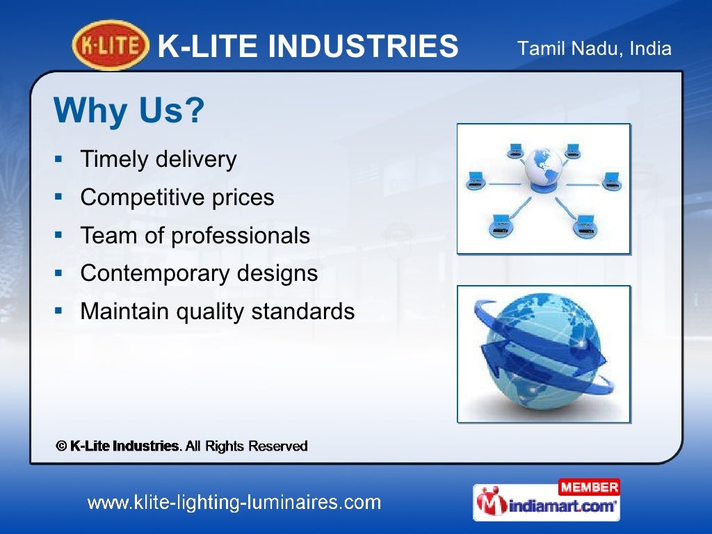 INDOOR LIGHTING by KLite Industries Chennai