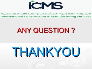 THANKYOUTHANKYOU
ANY QUESTION ?ANY QUESTION ?
 
