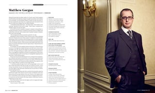 Seeing the good life his father made of a 30-year career with Canadian
Pacific Railway (CP), Matthew Goegan thought he would do well to follow
in his footsteps. So with business degree in hand, he took a job with CP.
He even enjoyed his time there for a couple years until he started to feel
like he would never emerge from his father’s shadow.
“I remember being called Vince—my dad’s name—three times in one
meeting,” Matthew recalls with a laugh. “That’s when I realized that I
needed to figure out my own path.”
So he left the iconic Canadian transport company, said goodbye to
friends and family in Ontario, travelled across the country to Calgary and
nailed down a job with, well, another iconic Canadian transport company.
This time it was Enbridge.
“The transportation link-up seemed a good fit,” he says.
Spending his days working on data analytics and trends, assessing
how the company executes major projects compared to benchmarks,
identifying course corrections and providing reviews to senior manage-
ment, Matthew has built a career in one of the fastest-growing companies
in the oil and gas industry. What he particularly appreciates about this
work is its human dimension and the opportunity to help develop the
abilities of his team.
For example, he is encouraging a person hired into an administrative
function to leverage her foreign education and shift into a more fulfill-
ing higher-level role. He has also helped an introverted work group step
up to the challenge of taking on a higher profile and delivering presenta-
tions to management. Matthew’s formula of empowerment comes down
to extending opportunities and setting out manageable stepping stones
that lead to clearly defined goals.
His passion for personal development isn’t confined to his workplace.
As a volunteer with Junior Achievement, a not-for-profit organization that
delivers experiential programs to youth on the topics of financial liter-
acy, work readiness and entrepreneurship, Matthew often spends a half
day or longer talking to students at local high schools.
“I remember going through school and having people come in and
tell us what the world is like after you get out of school,” he says. “It was
always interesting to me, so I do that and try to give students a perspec-
tive they might not get otherwise. Hopefully that can put them in a better
position going forward.”
The prospect of spending a day with a roomful of hormonally amped-up
adolescents might strike the fear of God in some, but Matthew, who loves
kids and has two young children of his own, thrives on the opportunity.
He is comfortable in front of groups and makes it engaging with interac-
tive exercises and discussions that help students understand finances,
budgeting and other topics.
Part of that facility comes from the night courses in supply chain logis-
tics that he also teaches.
“As you can see, I like to talk.”
Education
Bachelor of commerce, Ryerson
University, 2005; PROCI Change
Management Certification, 2014; 
Supply Chain Management
Professional, Alberta Institute of the
Purchasing Management Association
of Canada; other industry diplomas
and certificates
Favourite charities
Junior Achievement, United
Way, Canadian Red Cross, 
ALS Society of Canada
First job
Clerk at a private video rental shop
If not for your current career,
what would you be doing?
For as long as I can remember, I have
wanted to be a philanthropist working
with inspiring people, and when I’m not
busy with that, I would be travelling and
exploring the world with my family.
Best advice received
My top three: Get comfortable with
being uncomfortable. Enjoy the
journey. Leave things better than you
found them.
Favourite pastime
Geocaching with my family.
Favourite moviE
The Star Wars original trilogy
Other passions
Cooking, hiking, geocaching,
travelling, street hockey, basketball,
classic rock, reading, teaching and
volunteering, but my biggest passion is
spending time with my family playing
games or watching our beloved
Pittsburg Steelers!
Matthew Goegan
Manager, cost controls and project performance // Enbridge
2016 RISING STARS
46 MAY 2016 | JWNENERGY.COM MAY 2016 | JWNENERGY.COM 47
 