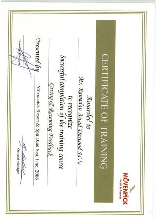 Ramadan's Certificates