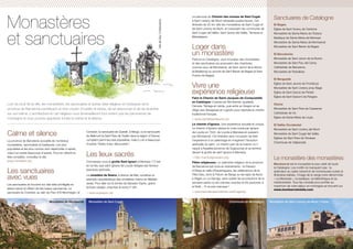 22 23
Monastères
et sanctuaires
Loin du bruit de la ville, les monastères, les sanctuaires et autres sites religieux et mystiques de la
province de Barcelone constituent un bon moyen d’oublier le stress, de se ressourcer et de se recentrer
sur soi-même. L’architecture et l’art religieux vous émerveilleront tout autant que les panoramas de
montagne et vous pourrez apprécier à loisir le calme et le silence.
Monastère de Sant Llorenç de Munt i l’ObacChartreuse de MontalegreMonastère de Montserrat
ValldeSauCollsacabra
Calme et silence
La province de Barcelone accueille de nombreux
monastères, sanctuaires et basiliques. Les plus
populaires et les plus connus sont répertoriés ci-après,
mais il en existe beaucoup d’autres. Pour en obtenir la
liste complète, consultez le site
www.monestirs.cat.
Les sanctuaires
avec vues
Les sanctuaires se trouvent sur des sites privilégiés en
pleine nature et offrent de très beaux panoramas. Le
sanctuaire du Corredor, au sein du Parc d’El Montnegre i el
Corredor, le sanctuaire de Queralt, à Berga, ou le sanctuaire
de Bellmunt (à Sant Pere de Torelló dans la région d’Osona)
comptent parmi les plus populaires, mais il y en a beaucoup
d’autres. Partez à leur découverte !
Les lieux sacrés
Connaissez-vous la grotte Sant Ignaci à Manresa ? C’est
en ce lieu que saint Ignace de Loyola rédigea ses fameux
exercices spirituels.
Le cimetière de Sinera, à Arenys de Mar, constitue un
exemple caractéristique des cimetières marins en Méditer-
ranée. Pour aller sur la tombe de Salvador Espriu, grand
écrivain catalan, cherchez la niche nº 381.
 www.anyespriu.cat
Le parcours du Chemin des moines de Sant Cugat
à Sant Llorenç del Munt nécessite quatre heures. Cet
itinéraire de 25 km relie les monastères de Sant Cugat et
de Sant Llorenç de Munt, en traversant les communes de
Sant Cugat del Vallès, Sant Quirze del Vallès, Terrassa et
Matadepera.
Loger dans
un monastère
Partout en Catalogne, vous trouverez des monastères
et des sanctuaires qui proposent des chambres,
comme ceux de Montserrat, de Sant Jeroni de la Murta
(à Badalona) ou encore de Sant Benet de Bages (à Sant
Fruitós de Bages).
Vivre une
expérience religieuse
Faire le Chemin de Saint-Jacques-de-Compostelle
en Catalogne. Il passe par Montserrat, Igualada,
Cervera, Tàrrega et Lérida, puis entre en Aragon et se
dirige vers Saragosse et Logroño pour rejoindre le chemin
traditionnel français.
 www.camidesantjaume.cat
Le chemin d’Ignace. Une expérience actuelle et unique.
Le chemin d’Ignace retrace la route suivie par Ignace
de Loyola en 1522, de Loyola à Manresa en passant
par Montserrat. Cet itinéraire sera l’occasion de faire
l’expérience d’un pèlerinage en imaginant l’évolution
spirituelle du saint. Le chemin part de la maison où il
naquit à Azpeitia (province de Guipúzcoa) et se termine
devant la grotte de saint Ignace à Manresa.
 http://caminoignaciano.org
Fêtes religieuses. Le calendrier religieux de la province
de Barcelone est riche en événements : la Passion
d’Olesa et celle d’Esparreguera, les célébrations de la
Fête-Dieu, dont la Patum de Berga ou les tapis de fleurs
à Sitges ou La Garriga, sans oublier les processions de la
semaine sainte ou les crèches vivantes et Els pastorets à
la Noël… À ne pas manquer !
 www.barcelonaesmoltmes.cat/fr/agenda
Monastère de Sant Cugat
Le monastère des monastères
Montserrat est le monastère le plus visité de toute
la Catalogne. Les motifs ne manquent pas : la
splendeur du cadre naturel et de nombreuses routes et
itinéraires balisés, l’image de la vierge noire dénommée
« La Moreneta », la basilique, sa bibliothèque et sa
manécanterie. Tous les conseils pour profiter au
maximum de votre séjour en montagne se trouvent sur
www.montserratvisita.com
El Bages
Église de Sant Vicenç de Cardona
Monastère de Santa Maria de l’Estany
Basilique de Santa Maria de Manresa
Monastère de Santa Maria de Montserrat
Monastère de Sant Benet de Bages
El Barcelonès
Monastère de Sant Jeroni de la Murtra
Monastère de Sant Pau del Camp
Cathédrale de Barcelona
Monastère de Pedralbes
El Berguedà
Église de Sant Jaume de Frontanyà
Monastère de Sant Llorenç prop Bagà
Église de Sant Quirze de Pedret
Église de Sant Sadurní de Rotgers
Osona
Monastère de Sant Pere de Casserres
Cathédrale de Vic
Église de Santa Maria de Lluçà
El Vallès Occidental
Monastère de Sant Llorenç del Munt
Monastère de Sant Cugat del Vallès
Églises de Sant Pere de Terrassa
Chartreuse de Vallparadís
Sanctuaires de Catalogne
 