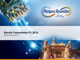 28 November 2016
Results Presentation FY 2016
 
