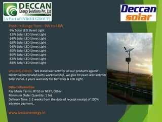 Solar Light Equipments by Deccan Energy Solutions Pvt Ltd, Chennai
