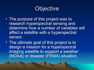 Hyperspectral satellite remote sensing | PPT