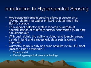 Hyperspectral satellite remote sensing | PPT