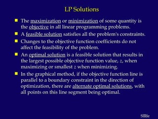 Comprehensive Guide to Linear Programming and Graphical Method | PPT