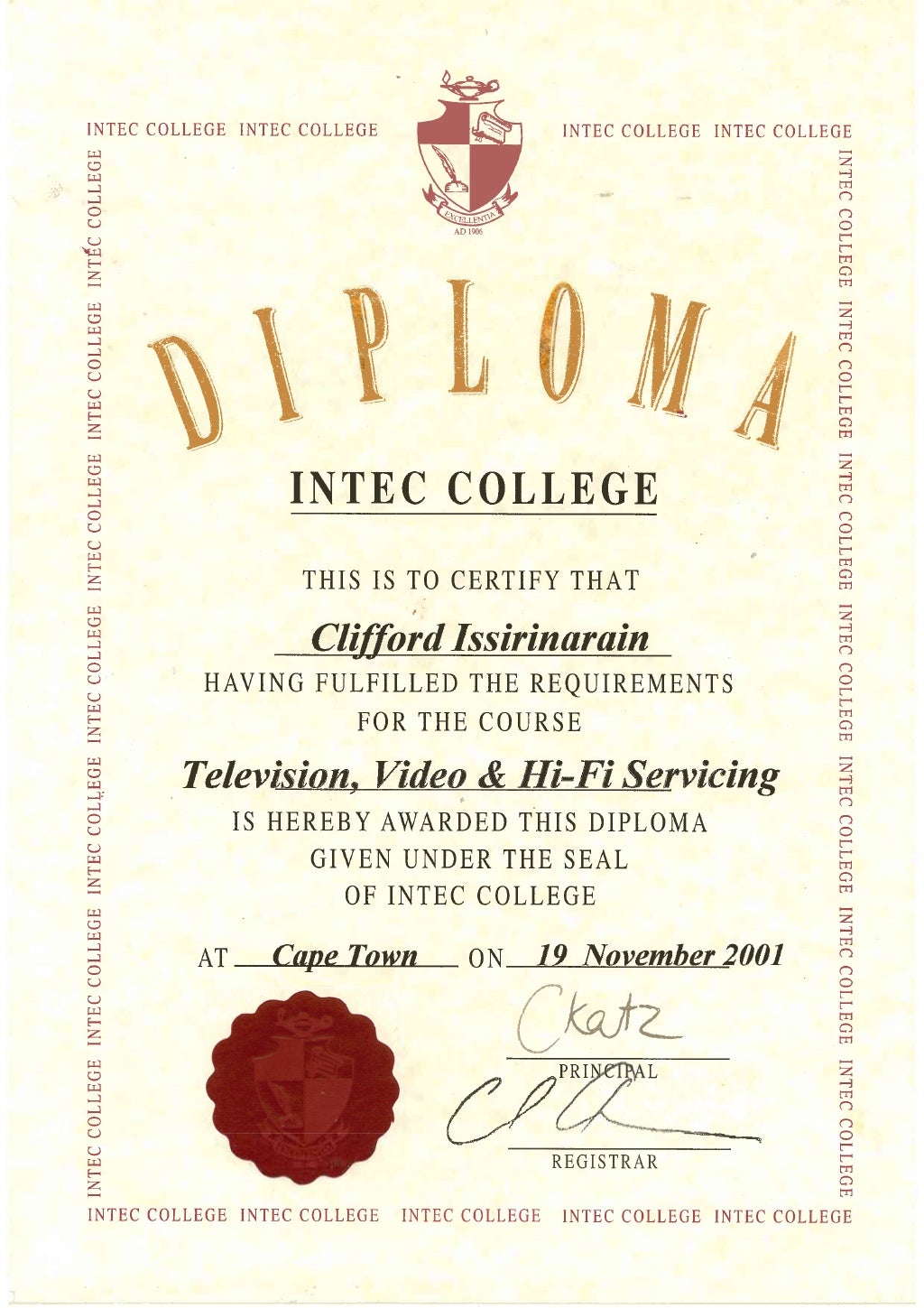 Intec College Diploma