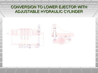 CONVERSION TO LOWER EJECTOR WITHCONVERSION TO LOWER EJECTOR WITH
ADJUSTABLE HYDRAULIC CYLINDERADJUSTABLE HYDRAULIC CYLINDER
 