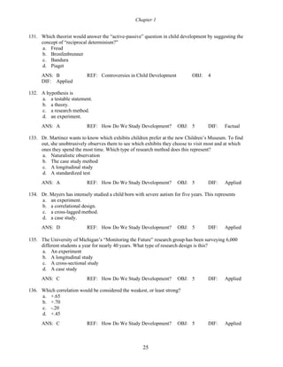 Test Bank for Childhood and Adolescence Voyages in Development, 5th ...