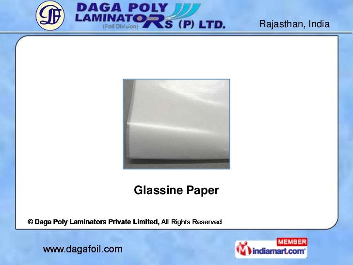 Glassine Paper by Daga Poly Laminators Private Limited Jodhpur
